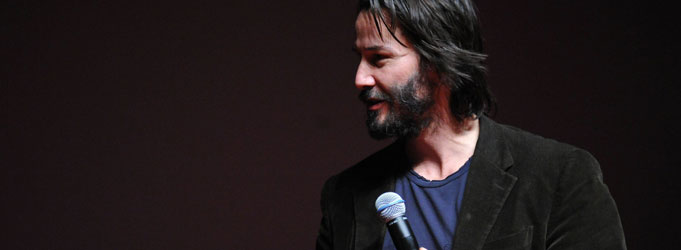 Mr Reeves' beard will now take your questions. keanu microphone